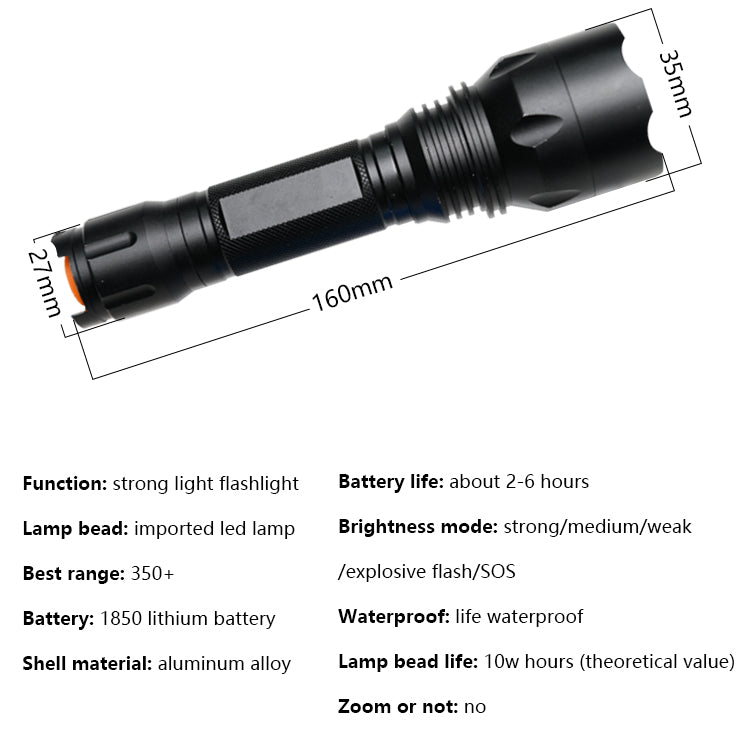 China factory high power new arrival aluminum alloy torch tactical LED flashlights