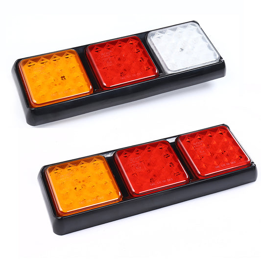 12V 24V three colors white red yellow led rear lamps stop turn led tail lamp for truck