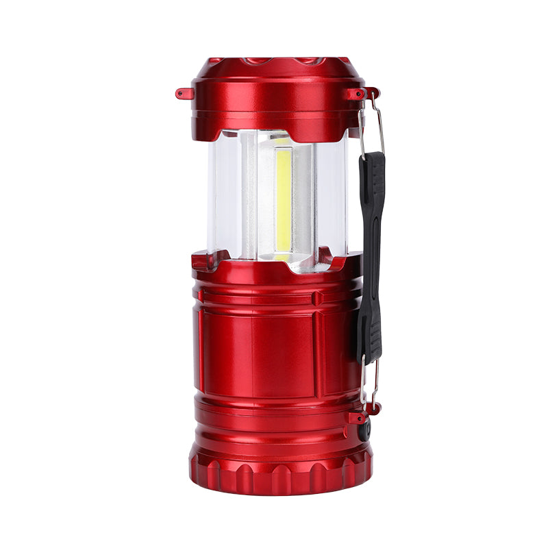 Customized Collapsible Brightness COB Camping Lights with LED Flashlight Lighting And 3*AA Dry Battery